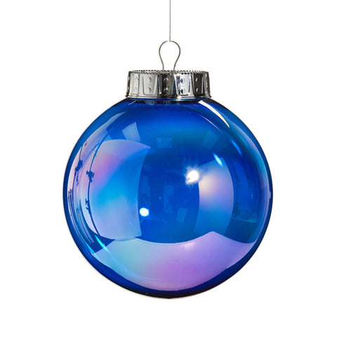 Sapphire Seamless Iridescent Ball Ornament, 8"