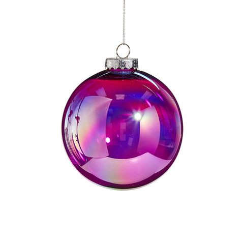 Purple Seamless Iridescent Ball Ornament, 6"
