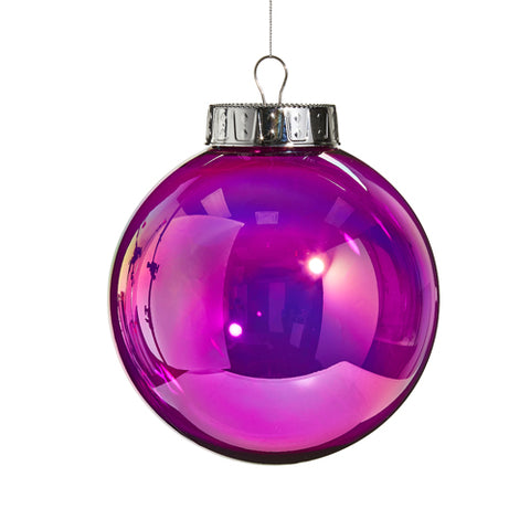 Purple Seamless Iridescent Ball Ornament, 8"