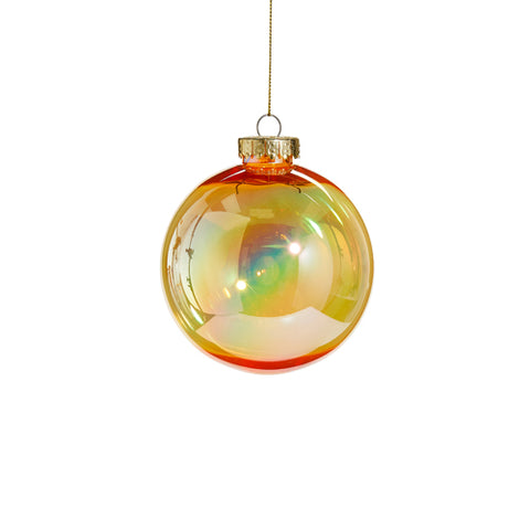 Gold Seamless Iridescent Ball Ornament, 4"