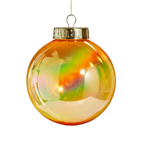 Gold Seamless Iridescent Ball Ornament, 8"