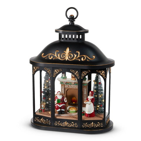 Lighted Resting Santa Lantern, 17.25"