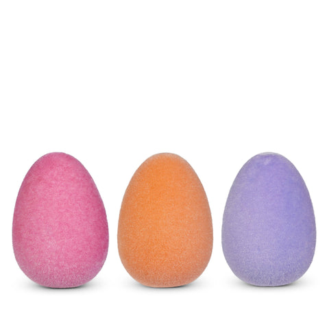 Sherbet Flocked Egg, 8" (3 styles - sold individually)