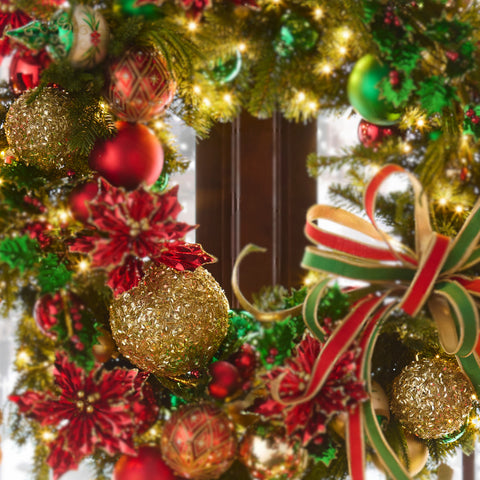 Gold Sequin Ball Ornament, 6"