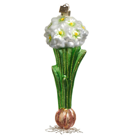 Paperwhite Bulb Ornament, 7"