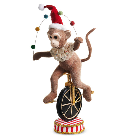 Monkey on Unicycle Figurine, 24"