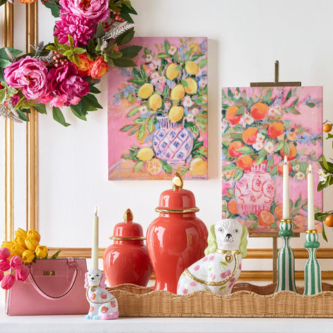 Pink Purse Vase, 9.5"