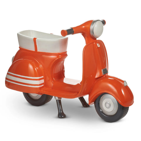 Orange Scooter Planter, 21"