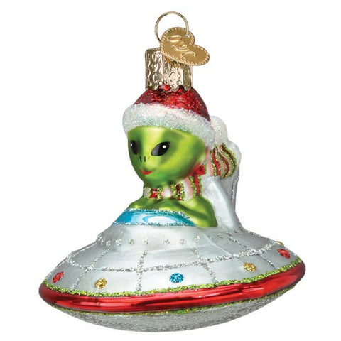 Christmas UFO Ornament, 3"