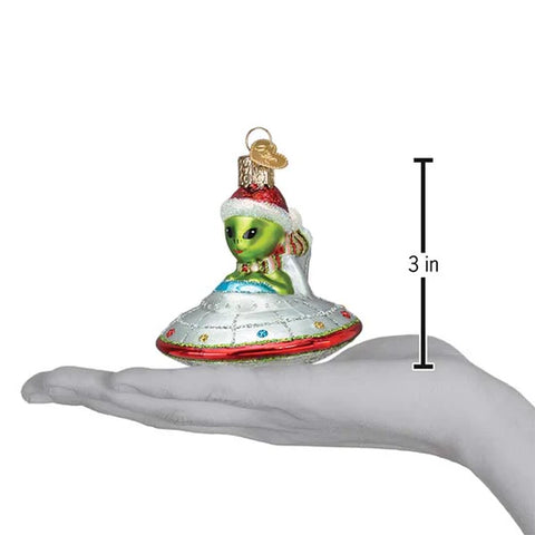 Christmas UFO Ornament, 3"
