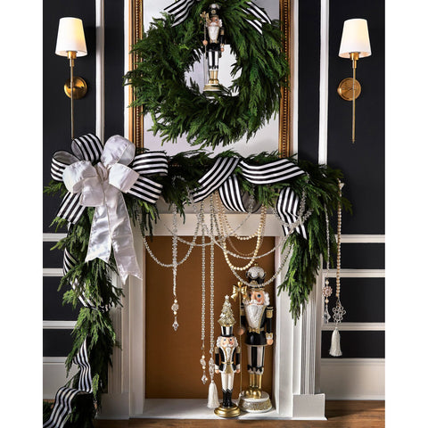 Black Bow Nutcracker Figurine, 17.75"