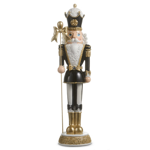 Black Bow Nutcracker Figurine, 17.75"