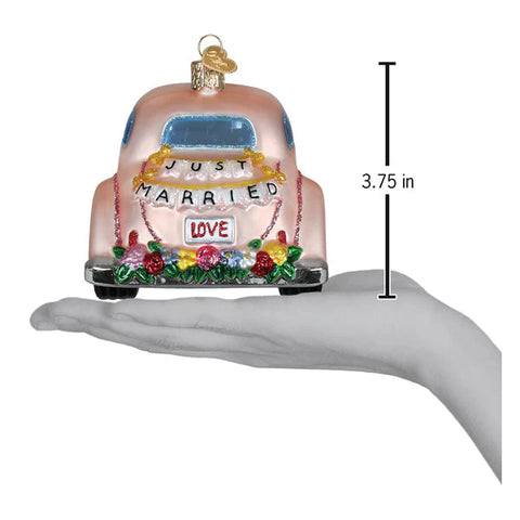 Just Married Magic Ornament, 3.75"