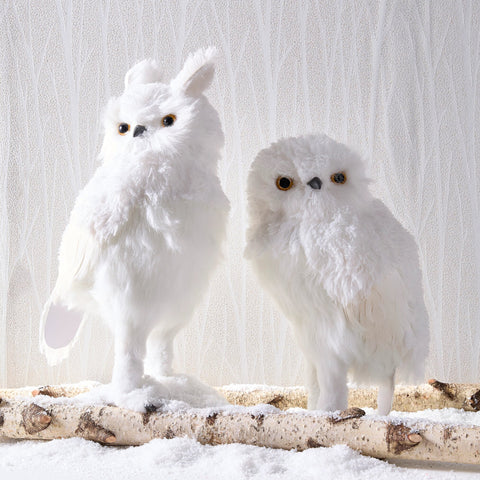 White Owl Figurine, 16" (2 styles - sold individually)