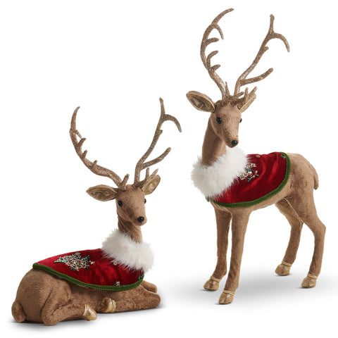 Dressed Deer Figurines, 16" - 23" (Set of 2)