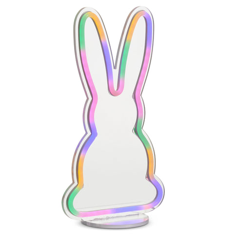 Lighted Neon Bunny Sign, 12.5"
