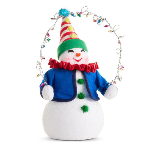 Holiday Jester Snowman Figurine, 17"