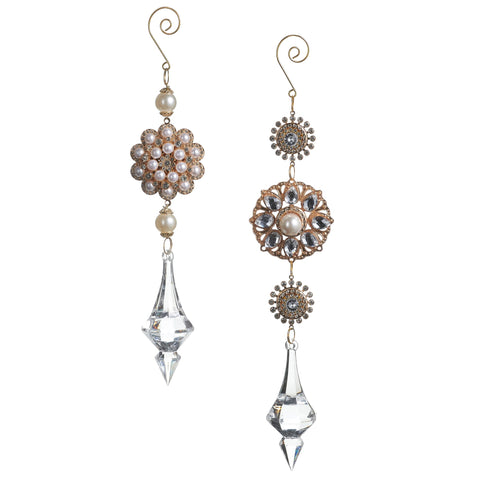 Jewel Drop Ornament, 10" (2 styles - sold individually)