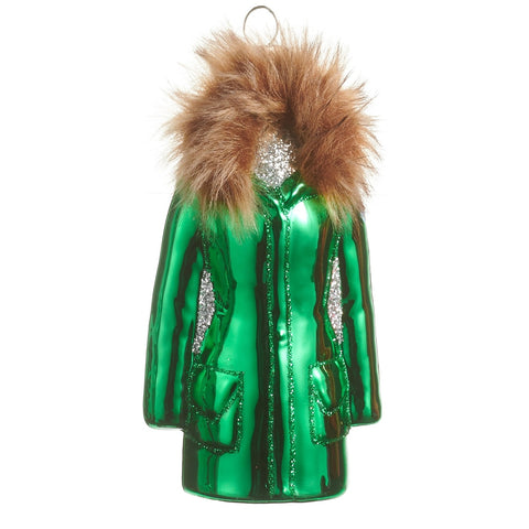 Glass Ski Jacket Ornament, 4.5" (4 styles - sold individually)