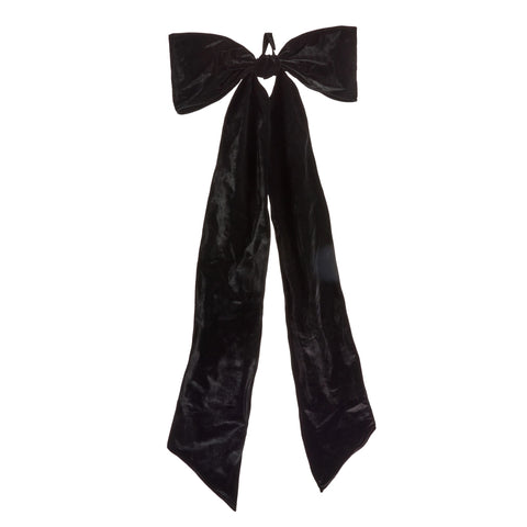 Oversized Black Velvet Bow, 5'