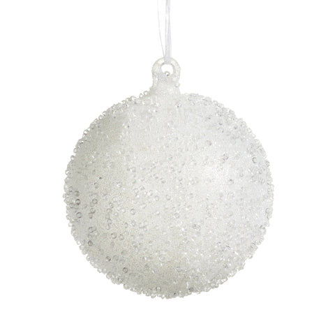 Ice Crusted Ball Ornament, 4.5"