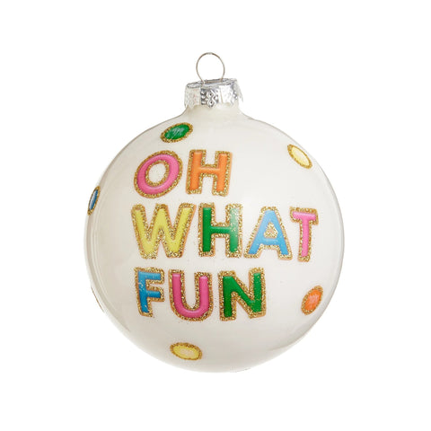 Fun Neon Cookies Ball Ornament, 4" (2 styles - sold individually)