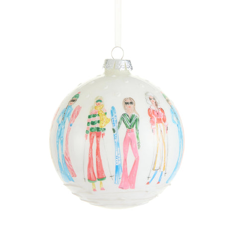 Alpine Attitude Glass Ball Ornament, 5"