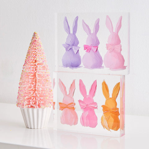 Frosted Bunny Acrylic Block, 8" (2 styles - sold individually)