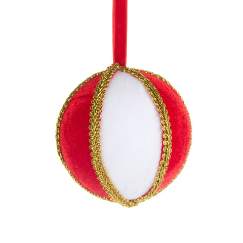 Red and White Big Top Ornament, 4"