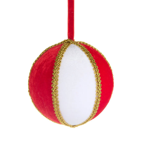 Red and White Big Top Ornament, 5"