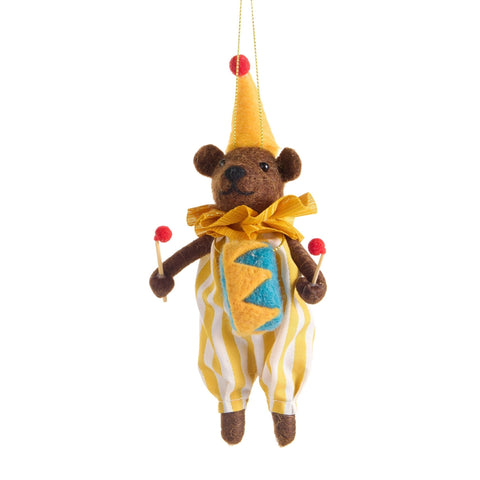 Circus Bear Ornament, 7" (2 styles - sold individually)