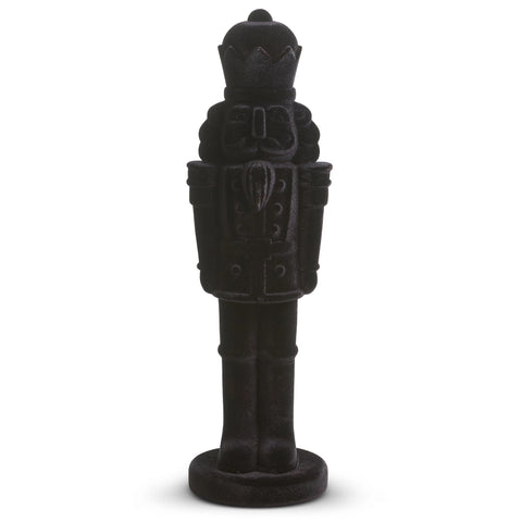 Black Flocked Nutcracker Figurine, 20.5"