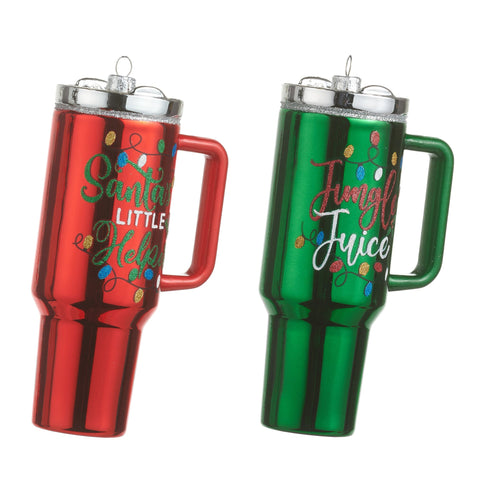 Tumbler Ornament, 6.25" (2 styles - sold individually)