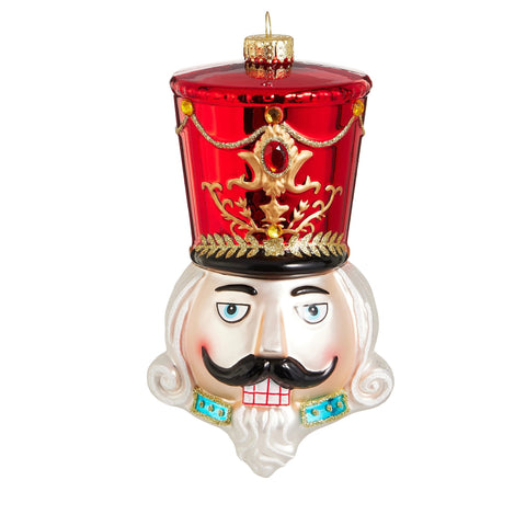 Nutcracker Head Ornament, 7.25" (2 styles - sold individually)
