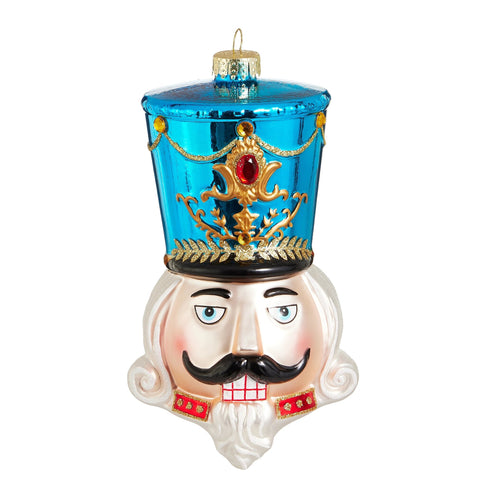 Nutcracker Head Ornament, 7.25" (2 styles - sold individually)