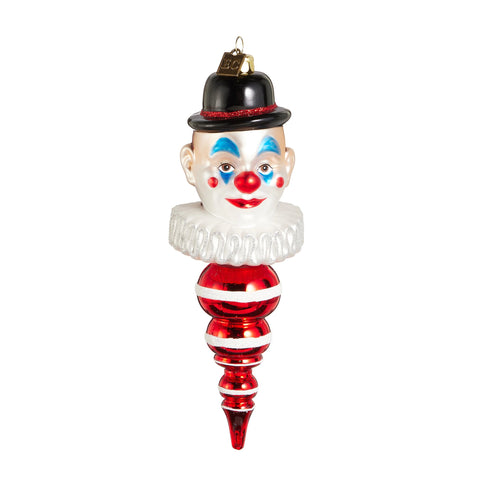 Eric Cortina Carnivale Clown Finial Ornament, 7.5"