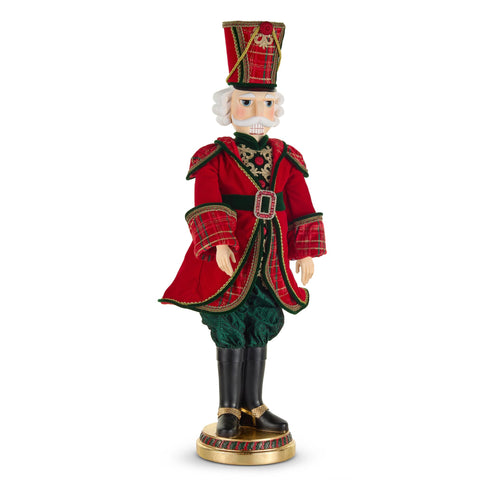 Resin Red Plaid Nutcracker Figurine, 37.5"