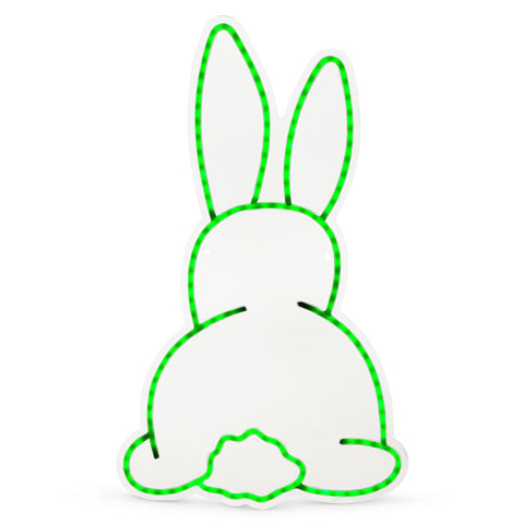 LED Bunny Outline Neon Sign, 24.25"