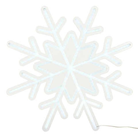 Neon LED Snowflake, 19.25" (White)