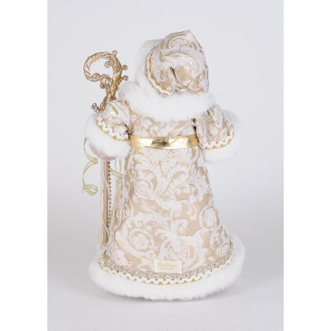 Lighted Gold Royale Santa Figurine, 21"