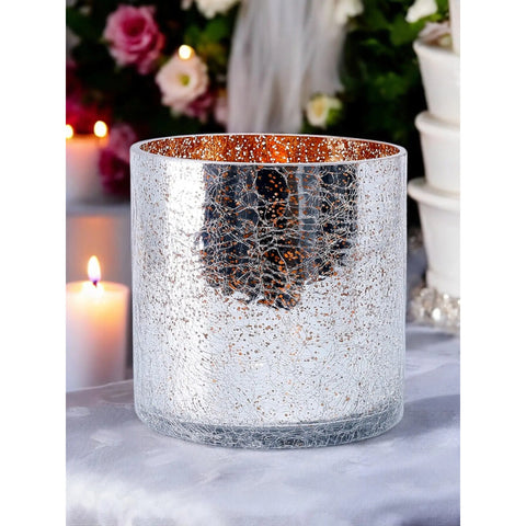 Shine Glass Cylinder Vase, 6"