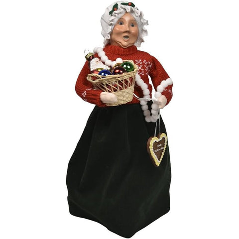 Decorating Mrs Claus Caroler Figurine, 13"