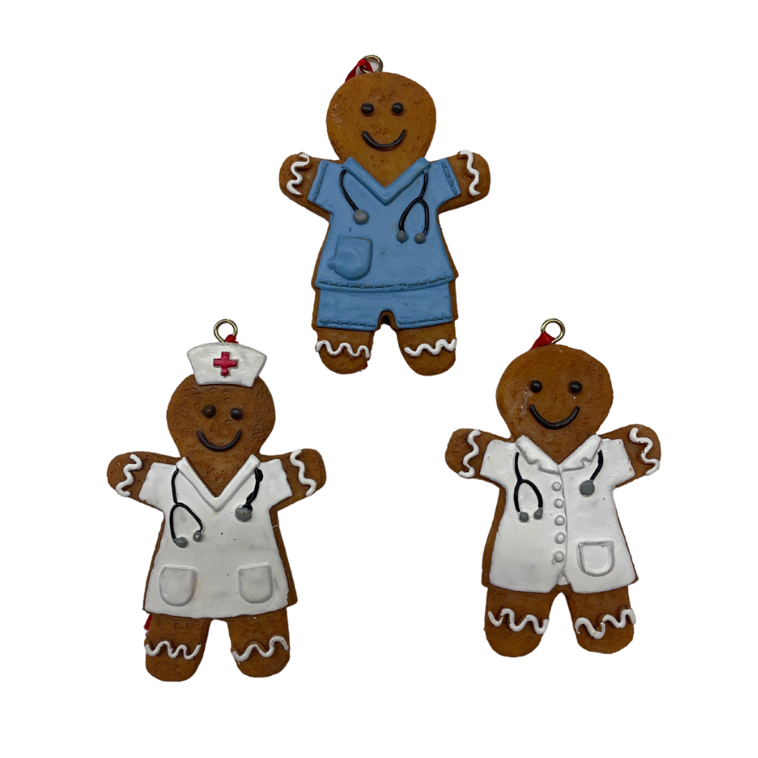 3.75" Medical Professionals Gingerbread Ornament