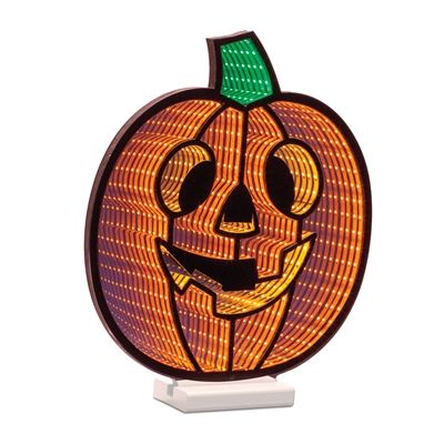 Jack-O-Lantern Infinity Light 14.5"H Acrylic w/UL Plug