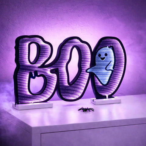 BOO/Ghost Infinity Light 23.5"L x 16"H Acrylic w/UL Plug