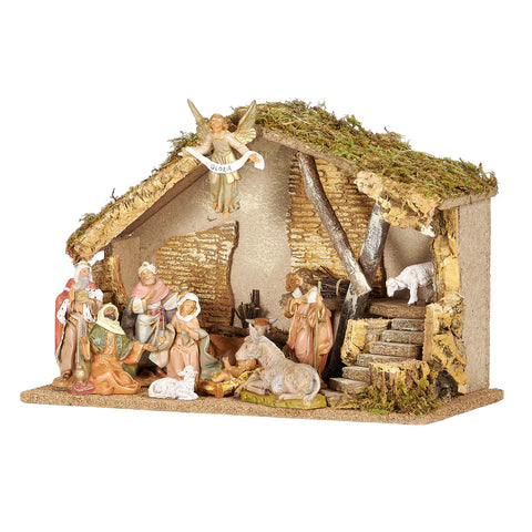Fontanini 11-PC Nativity Set with Italian Stable, 5" Scale