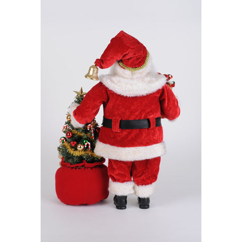 Lighted Santa Bearing Gifts Figurine, 19"
