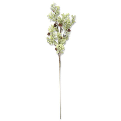 27" Powered Eucalyptus Stem w/Mini Pinecones