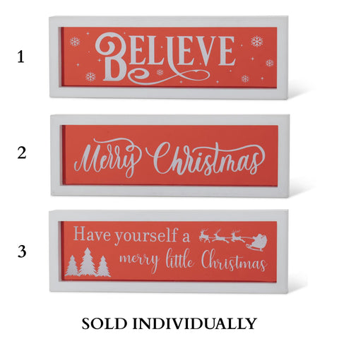 12" Holiday Message Signs (3 styles - sold individually)