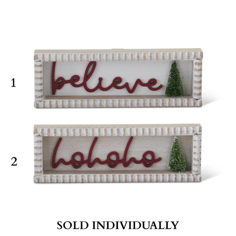 11.75" Holiday Message Signs (2 styles - sold individually)